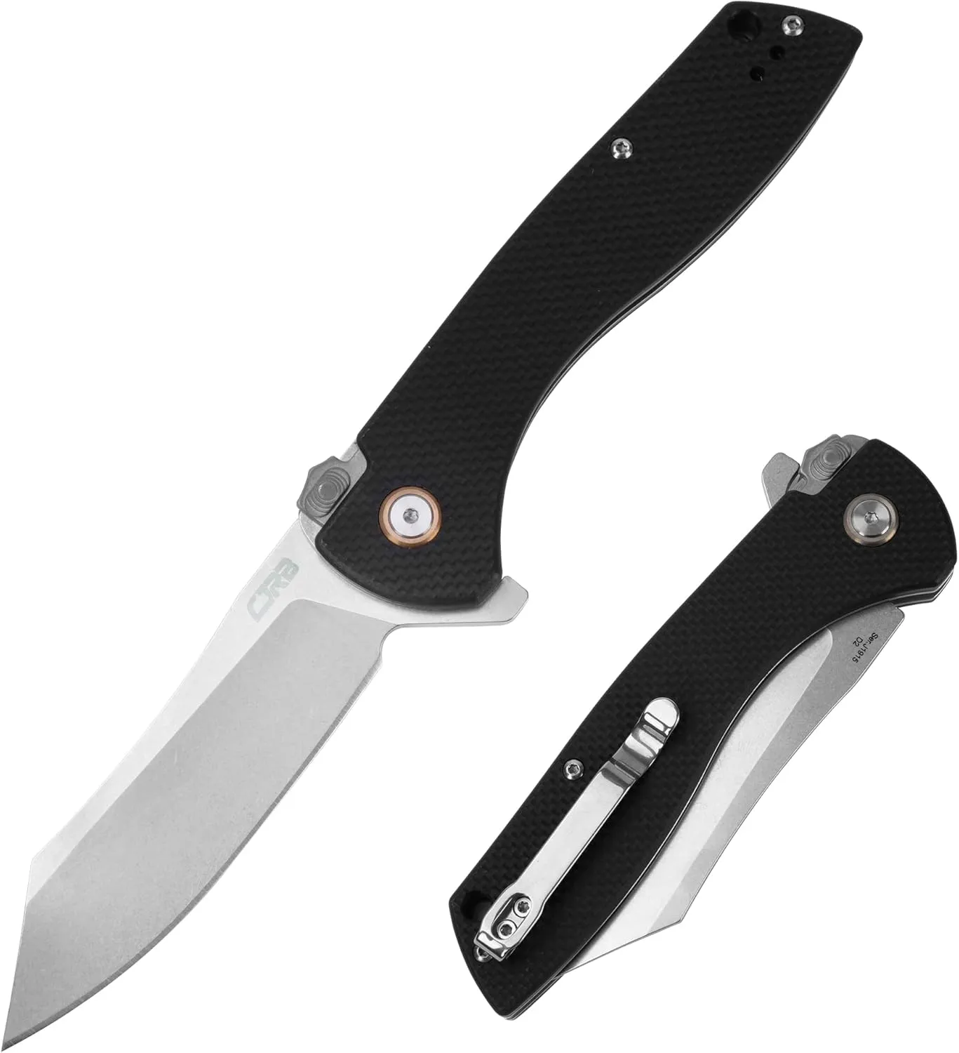 CJRB Cleaver folding Knives Pocket Knife D2 Steel Blade G10 Handle Kicker J1915