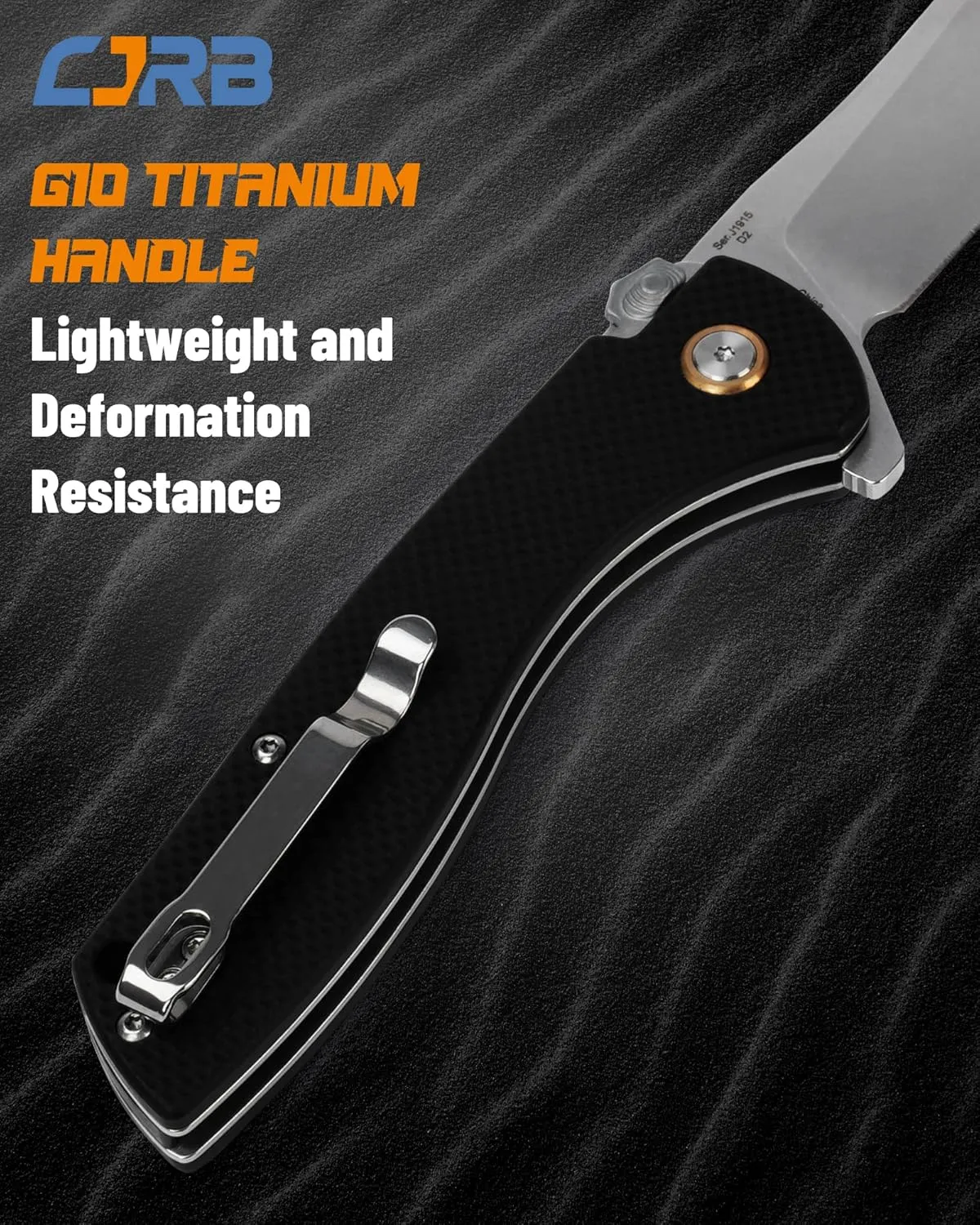 CJRB Cleaver folding Knives Pocket Knife D2 Steel Blade G10 Handle Kicker J1915