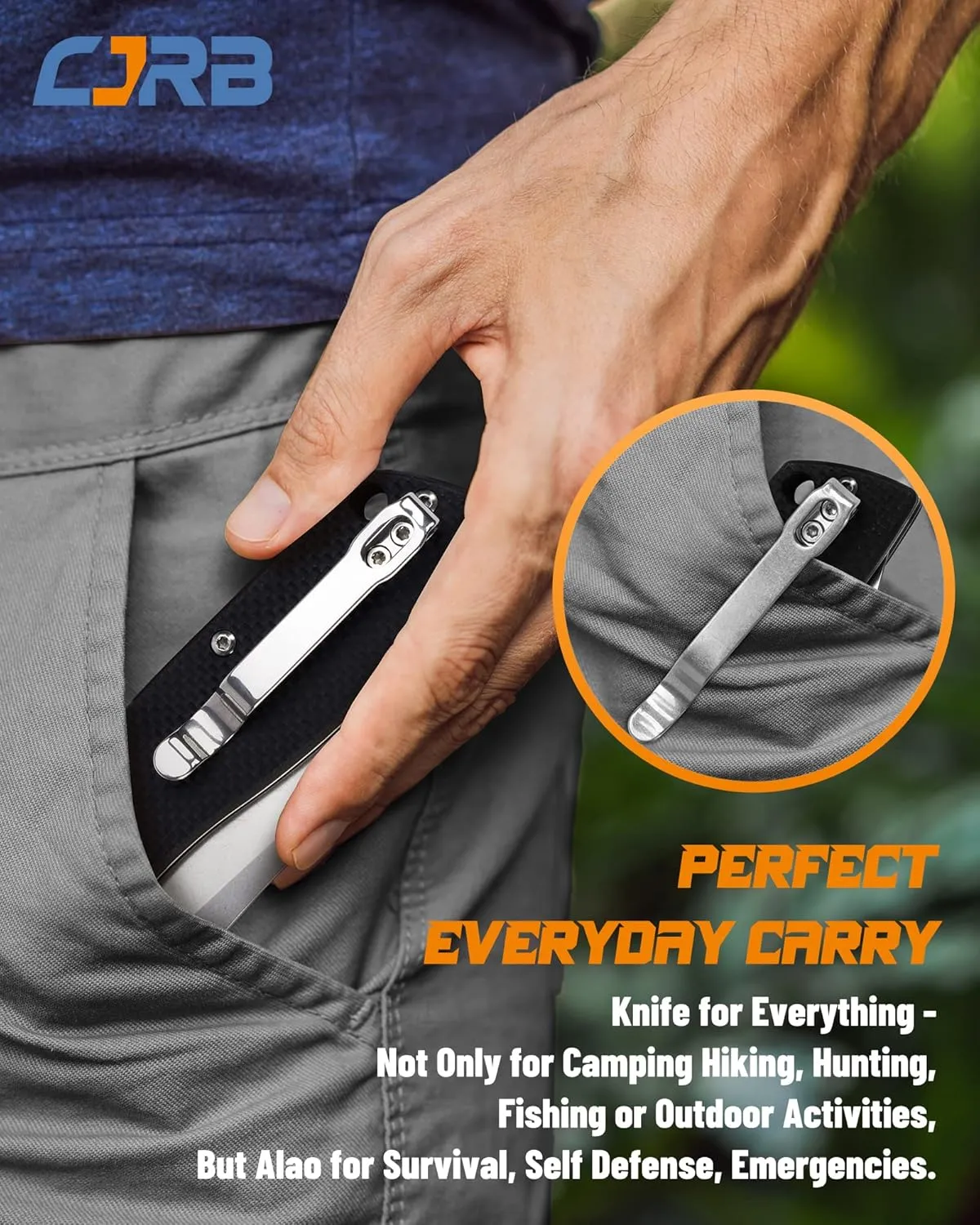 CJRB Cleaver folding Knives Pocket Knife D2 Steel Blade G10 Handle Kicker J1915