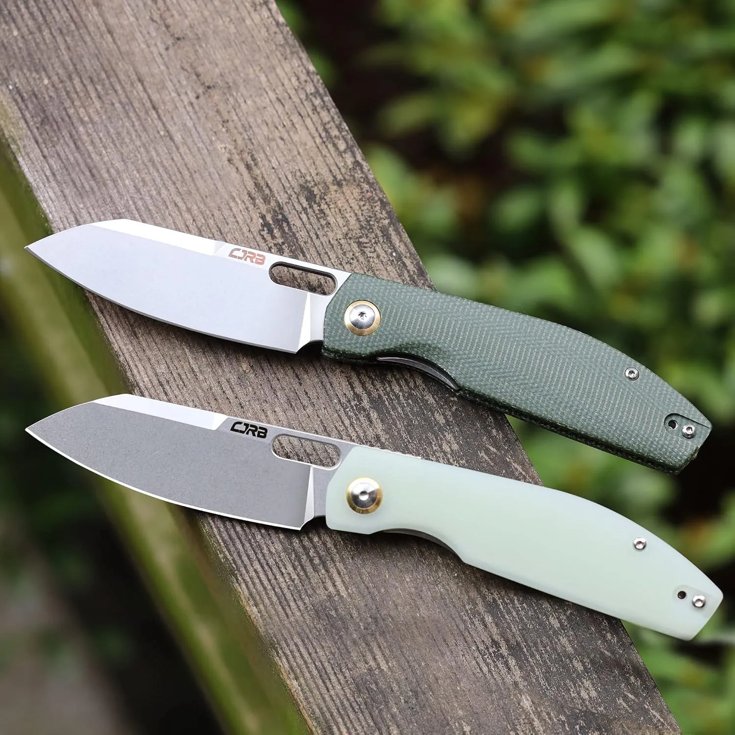 CJRB Pocket EDC Knife - Ekko(J1929) Small Folding Knife AR-RPM9 Steel Blade and Natural Green G10 Outdoor for Men Women for Gifts