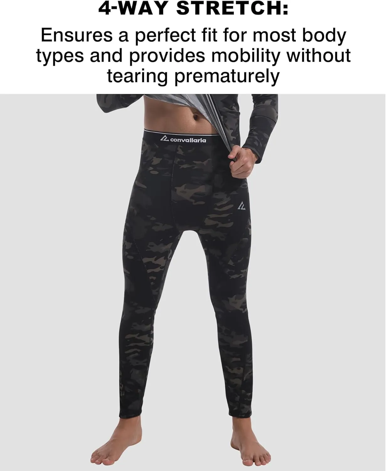 CL convallaria 1 2 4 Pack Mens Thermal Underwear Long Johns Compression Pants Athletic Leggings Base Layer Bottoms