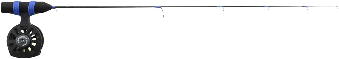 CLAM Outdoors Straight Drop Ice Fishing Combo – Durable Glass Blank Rod with Smooth Drag Reel – Ultra-Sensitive Tip for Panfish, Crappie & Walleye – Available in Multiple Lengths & Actions