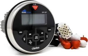 Clarion GR1BT Marine Gauge-Mount Digital Media Receiver