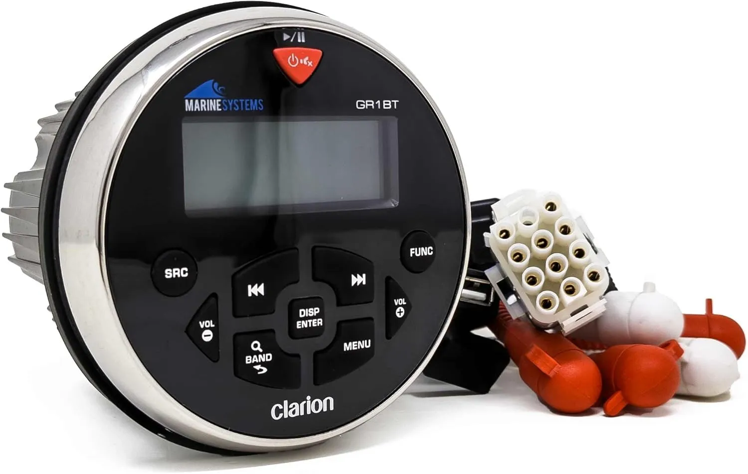 Clarion GR1BT Marine Gauge-Mount Digital Media Receiver