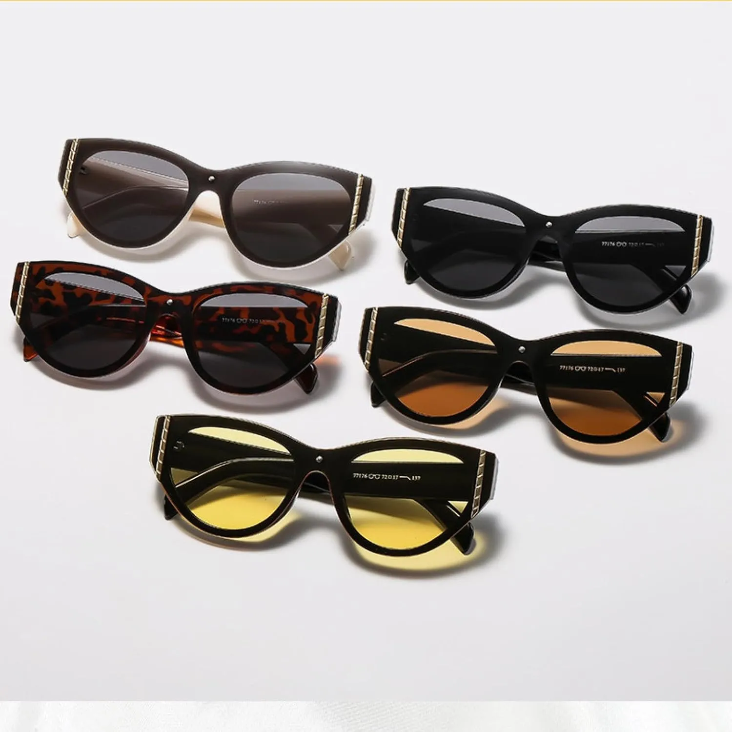 Classic Luxury Big Frame Cat Eye Sunglasses Women Men Trendy Outdoors Street Photography Travel Sun Glasses Uv400