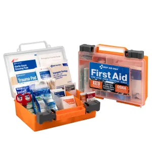 Clear Front Cover 118-piece First Aid Kit, OSHA Compliant
