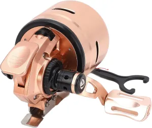 Closed Face Fishing Reel, Gear System, Anti Backlash Auto Line Release for Freshwater, Ice Fishing - Beginner Friendly Spincast Reel