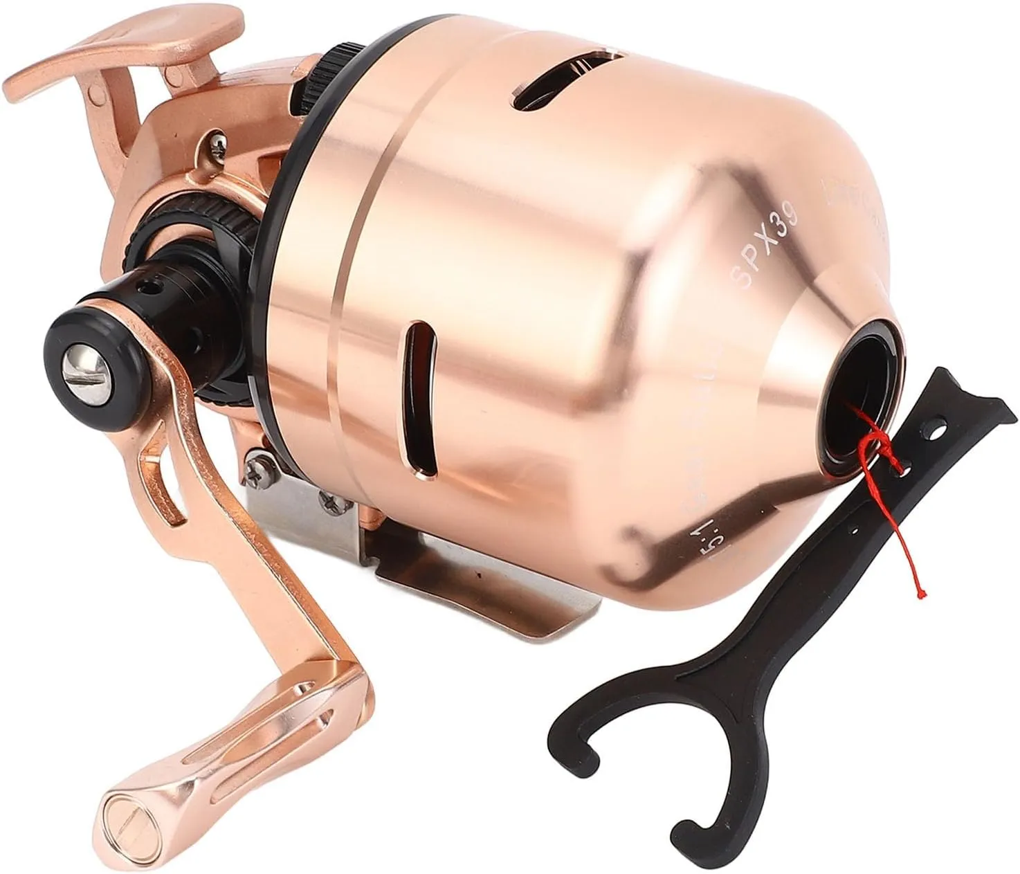 Closed Face Fishing Reel, Gear System, Anti Backlash Auto Line Release for Freshwater, Ice Fishing - Beginner Friendly Spincast Reel