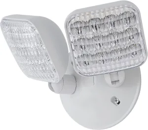CM MZY Emergency Remote Head Lighting, Double Head Emergency Light, UL Listed, Multi Voltage 3.6 to 24 Volt Input, 2 by 3 Watts, 2 by 180 Lumen, Square