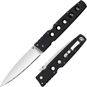 COLD STEEL Hold Out 6" S35VN Ultra-Sharp Blade 7.2" G-10 Handle Everyday Carry Pocket Folding Knife w/Tri-Ad Lock, Pocket Clip