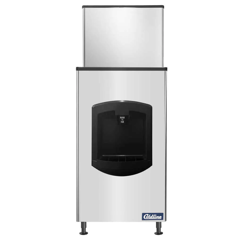 Coldline ICE550-BD-HA 30" 550 lb. Modular Half Cube Ice Machine with Ice Dispensing Bin, Air Cooled