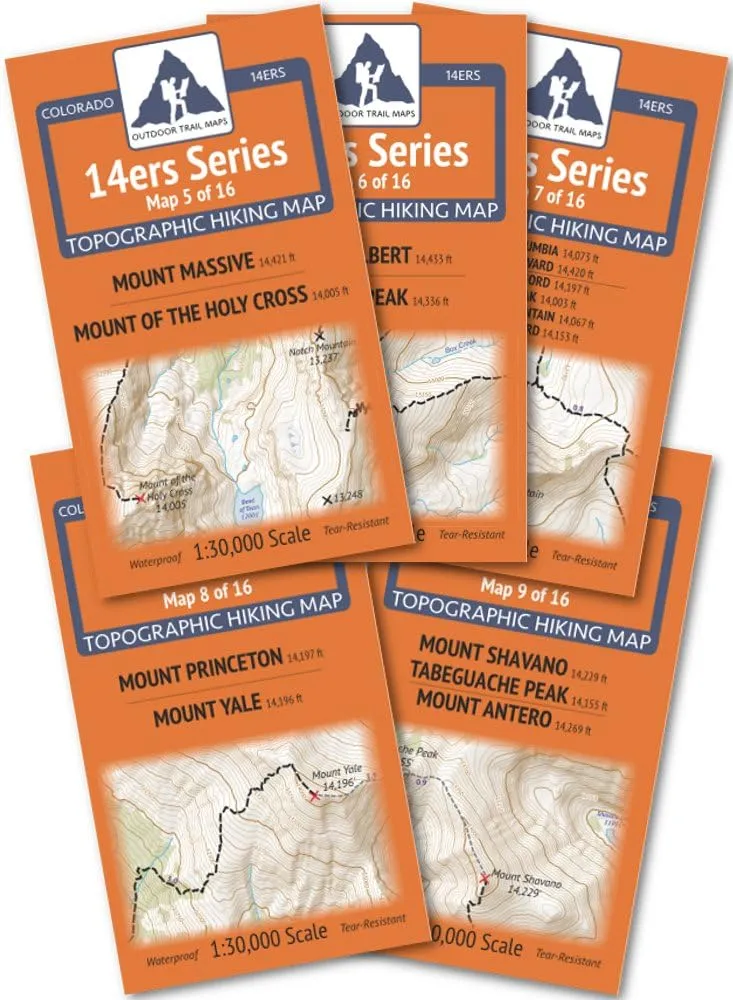 Colorado 14ers Series Sawatch Range Map Pack