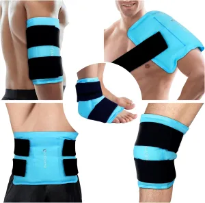 Comfytemp Wearable Ice Pack for Injuries Reusable Gel for Knee Shoulder Back Pain Relief, Arthritis with Instant Hot Cold Compress, Large Ice Pad, 2 Straps, 10.5"x14.5", FSA HSA Eligible, Surgery Gift