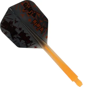 Condor AXE Dart Flights - Matt Campbell - Ginja Ninja - Small - Black & Orange