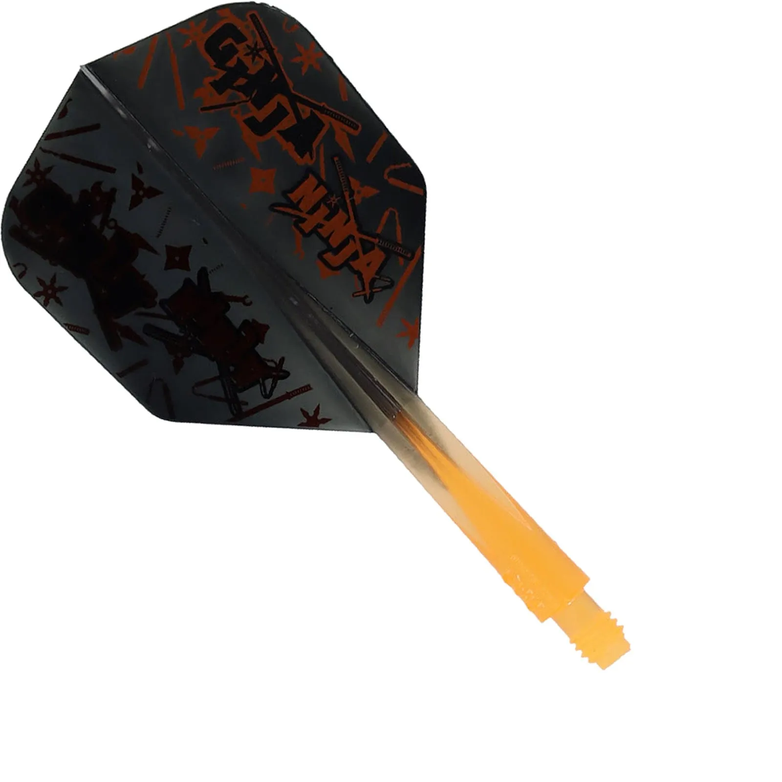 Condor AXE Dart Flights - Matt Campbell - Ginja Ninja - Small - Black & Orange