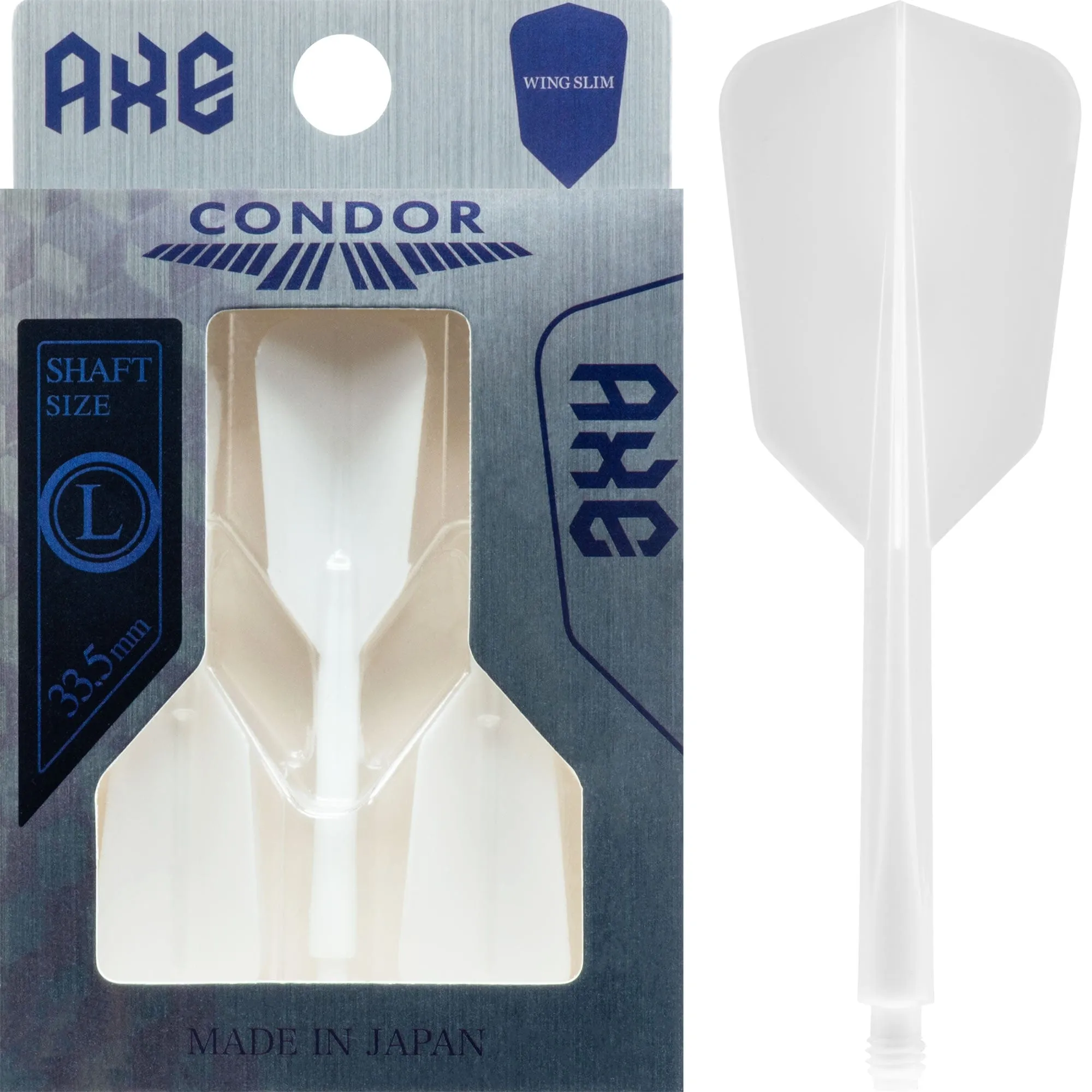 Condor AXE Dart Flights - Slim - Wing - White