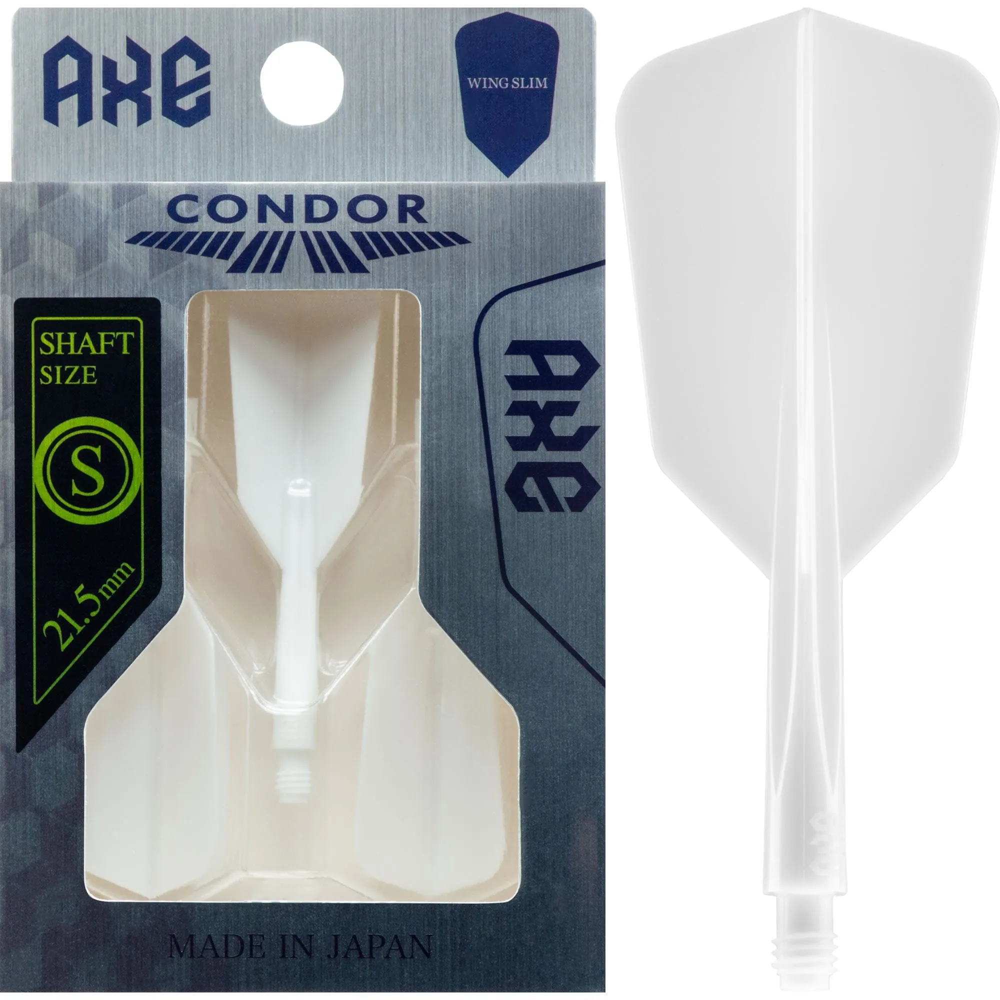 Condor AXE Dart Flights - Slim - Wing - White