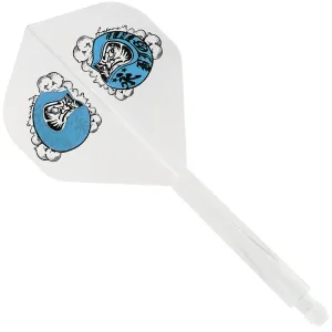 Condor AXE Dart Flights - Standard - Daruma Baby - Clear X Blue