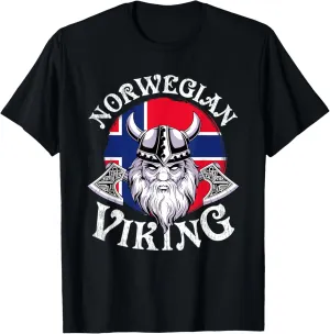 Cool Norwegian Viking Funny Norway Flag Vikings Lover Gift T-Shirt