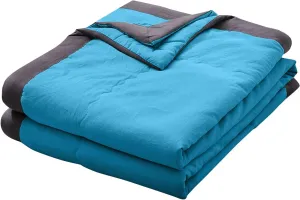 Cooling Comforter Queen Size Cooling Blanket for Hot Sleepers All-Season Ice Blanket Lightweight Portable for Travel Camping(Sky Blue)