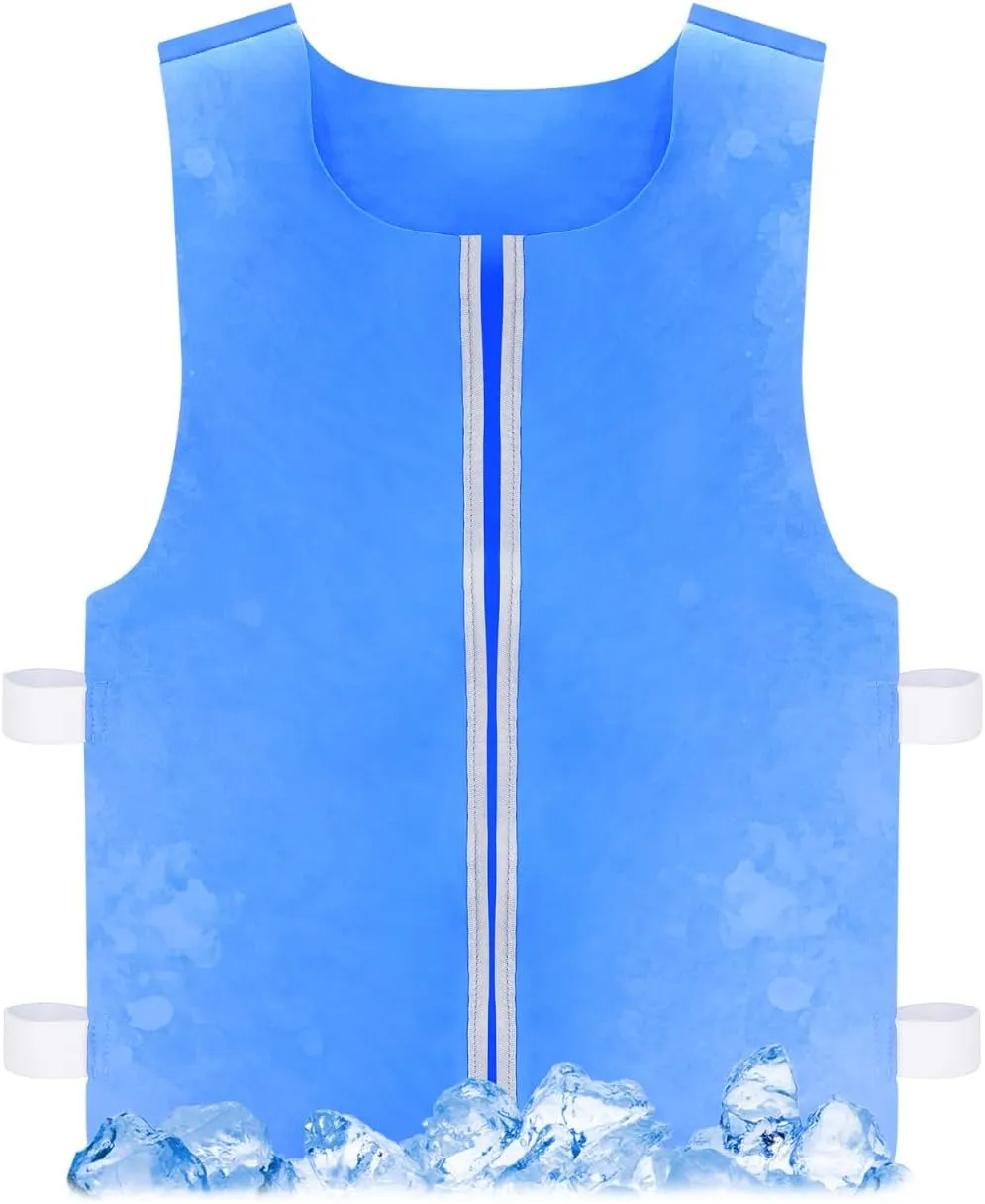 Cooling Vest for Men & Women Ice Reflective Vest Cool Jacket for Hot Weather with Pockets Ideal for Motorcycle Outdoor Stay Cool Activities