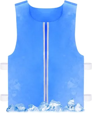 Cooling Vest for Men & Women Ice Reflective Vest Cool Jacket for Hot Weather with Pockets Ideal for Motorcycle Outdoor Stay Cool Activities
