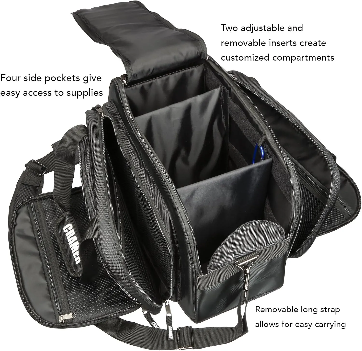 Cramer Tuf-Tek Kits for Athletic Trainers, Portable Athletic Training Kit for Team Travel, Durable Bag Holds at Supplies for Athlete Injuries, Storage Solution for Tape, Scissors, and Ice Packs