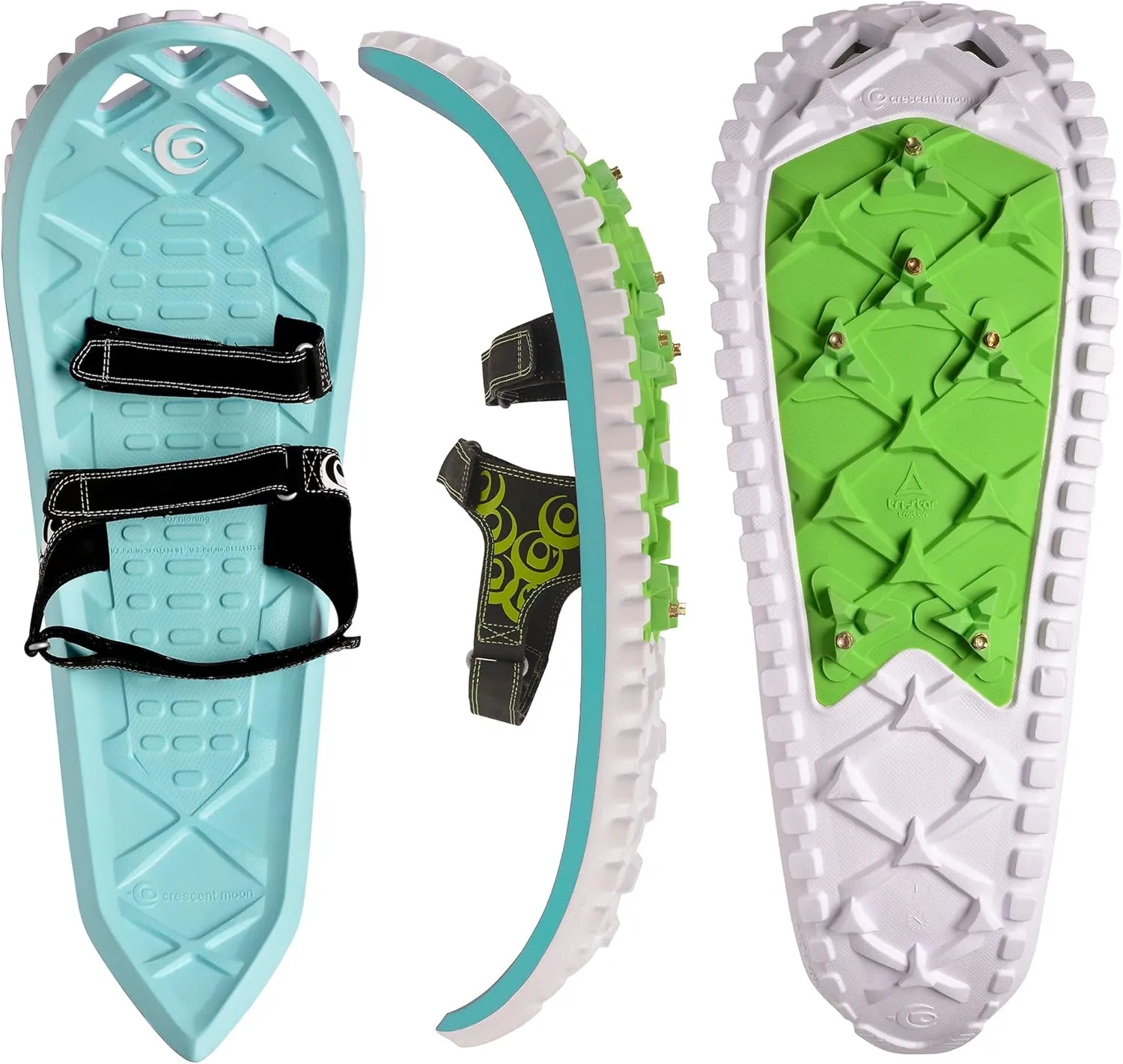 Crescent Moon EVA Unisex Ultralight EVA Foam Snowshoes for Men & Women Adults, for Hiking and Running, with Dual Density Rocker Cloud Deck and Ice Spikes