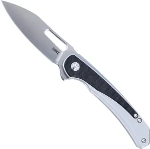 CRKT Padawan Everyday Carry Folding Knife: Wharncliffe with 14C28N Steel Blade, Stainless Steel Handle w/G10 Overlay, Frame Lock, 6075