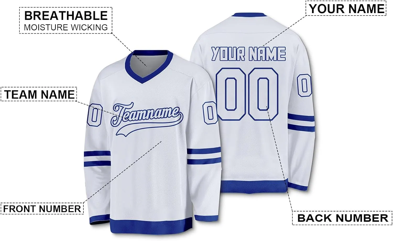 Custom Ice Hockey Jersey Stitched Team Name Number Personalized Practice Hockey Uniform Gift for Fans Men Women Youth Kid