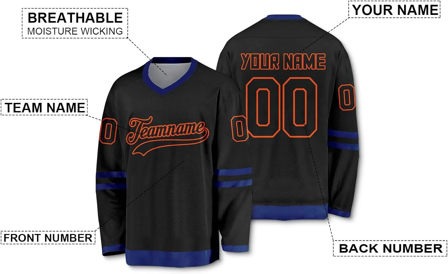 Custom Ice Hockey Jersey Stitched Team Name Number Personalized Practice Hockey Uniform Gift for Fans Men Women Youth Kid