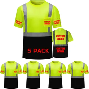 Custom Logo Shirts,Men’s Neon Quick Dry T-Shirts,Customized Shirts Short Sleeve Tshirts