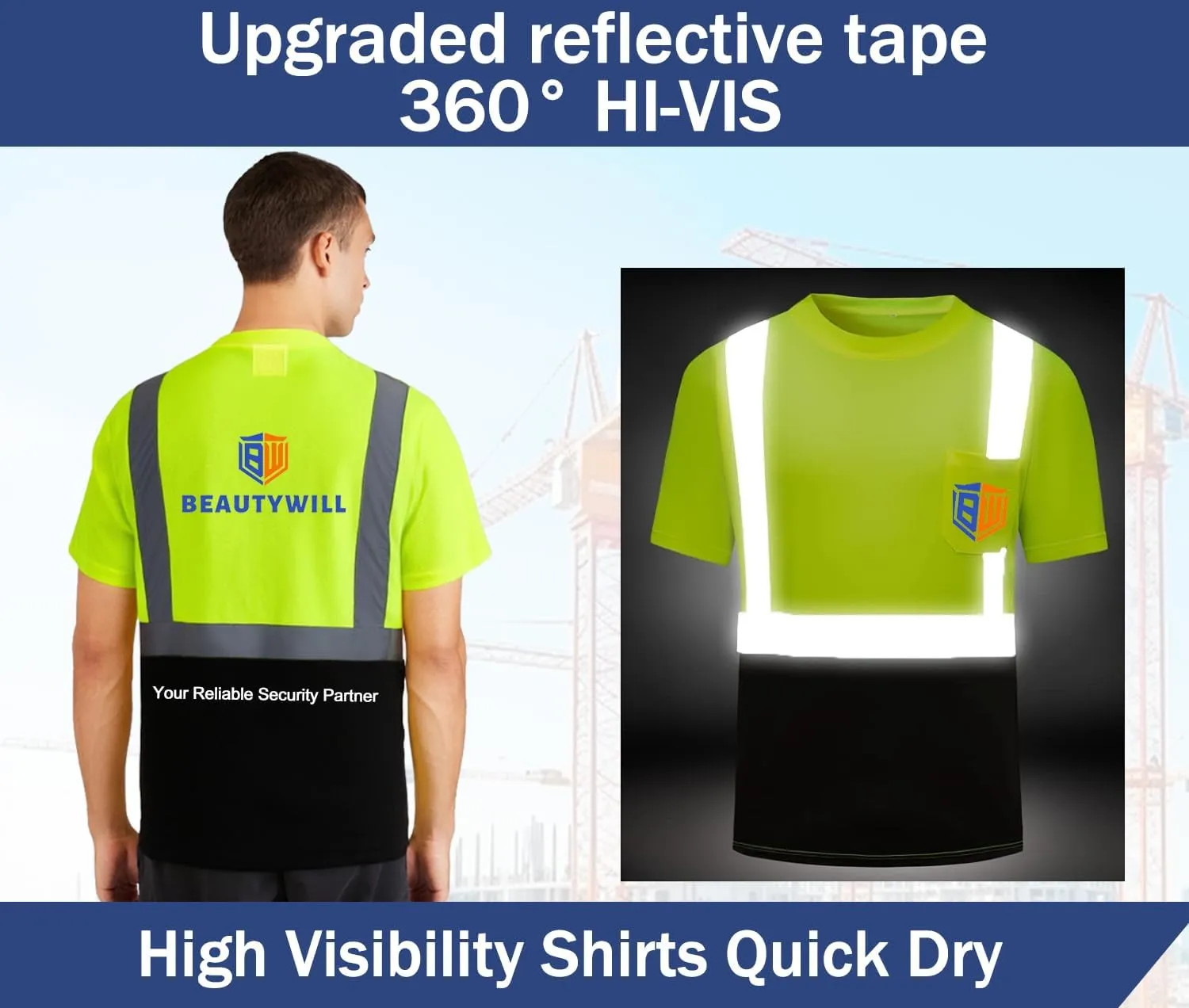 Custom Logo Shirts,Men’s Neon Quick Dry T-Shirts,Customized Shirts Short Sleeve Tshirts