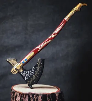 Dark Warrior | Ragnar Lothbrok Viking Axe Hand Forged Carbon Steel Viking Axe Camping Axe Berserker Axe, Large Norse Axe,Scandinavian Double Headed Axe Functional Viking Battle ax Norse Mythology