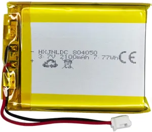 DC 3.7V 2100mAh 804050 li-ion Lithium Ion Polymer Battery Replacement for DIY 3.7-5V Electronic Product, Mobile Energy Storage Power Supply