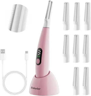 Dermaplane Razor for Women Face,Women’S Facial Exfoliation & Peach Fuzz Hair Removal System,Anti-Aging–3 Speeds–8 Dermaplaning Blades–Rechargeable,Sonicsmooth Sonic Dermaplaning Tool