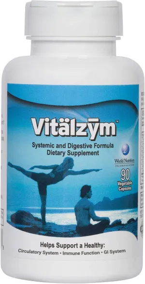 Digestive Enzymes for Gut Health | Proteolytic Systemic Multi Enzymes with Serrapeptase for Women and Men | Helps Increase Blood Flow and Maintain Digestive Health (90 Capsules)
