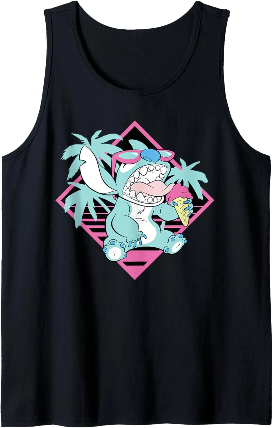 Disney Lilo & Stitch Ice Cream Retro 90s Beach Tank Top