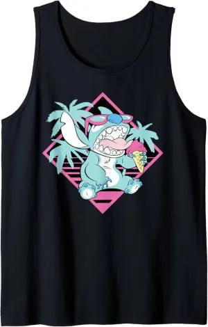 Disney Lilo & Stitch Ice Cream Retro 90s Beach Tank Top