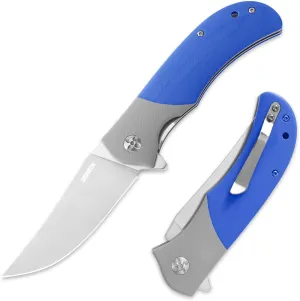 DISPATCH Folding Pocket Knife,3.65"8Cr13Mov Steel Trailing Point Blade G10 Handle,Liner Lock EDC Knife,Tactical Knife,Large Folding knife with Clip,Pocket Knife for Men Women Camping Survival Hiking.