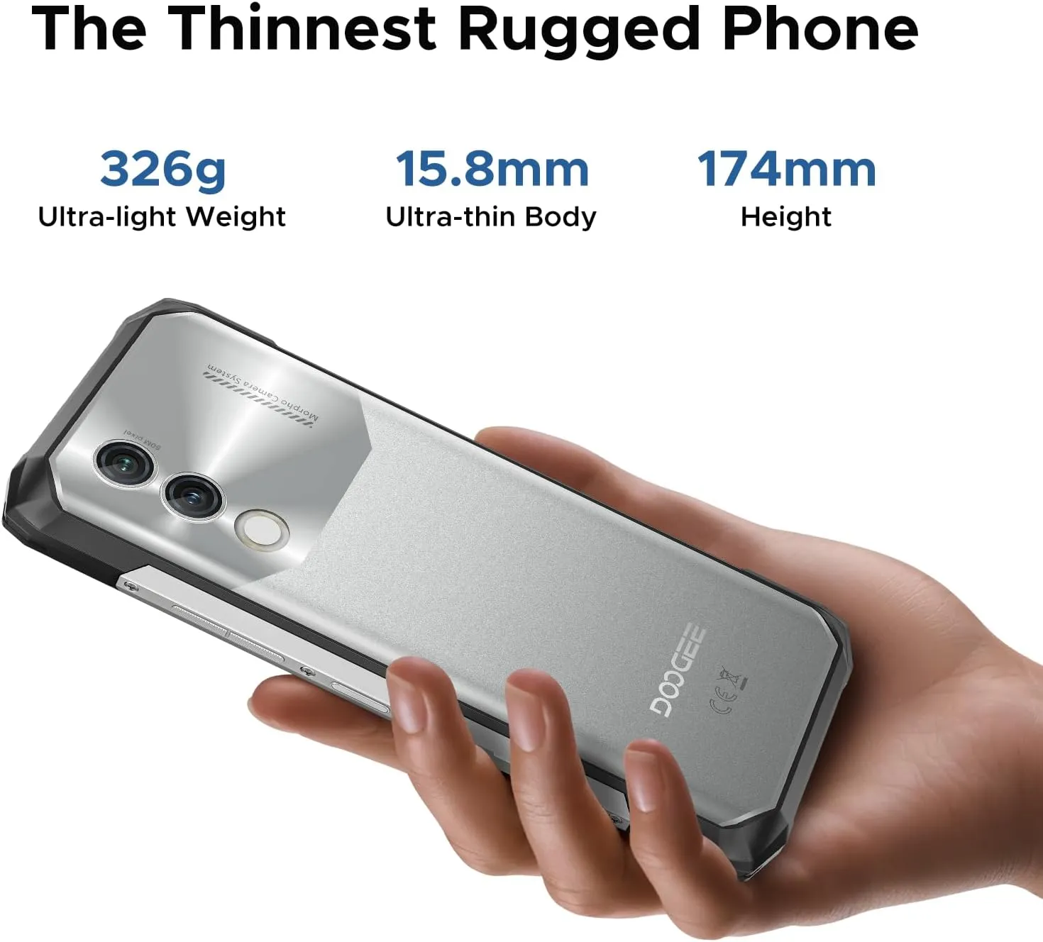 DOOGEE Blade10 Power Rugged Smartphone, 24GB 256GB/2TB Storage,10300mAh Battery, 6.6'' HD  90Hz Rugged Phone, 50MP Camera, Android 14 Waterproof Unlocked Cell Phone,NFC/Wi-Fi 6E/IP69K/Dual Unlocked