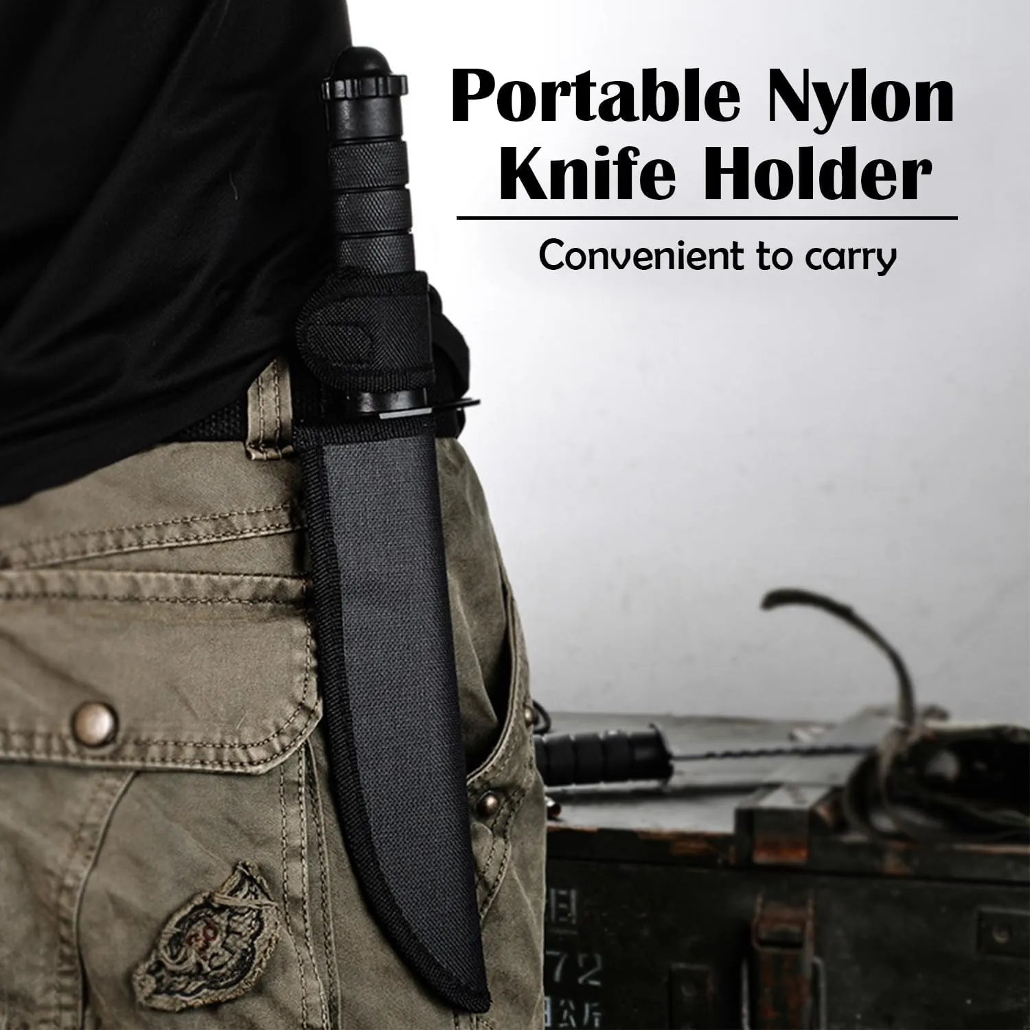 DOOM BLADE Camping Hatchet Axe with Nylon Sheath,Tomahawk Viking Forged High Carbon Steel,Portable Camping Axe for Outdoor Splitting Wood,Hunting (Double-Bit Axe   Hatchet   Fixed Blade Knife)