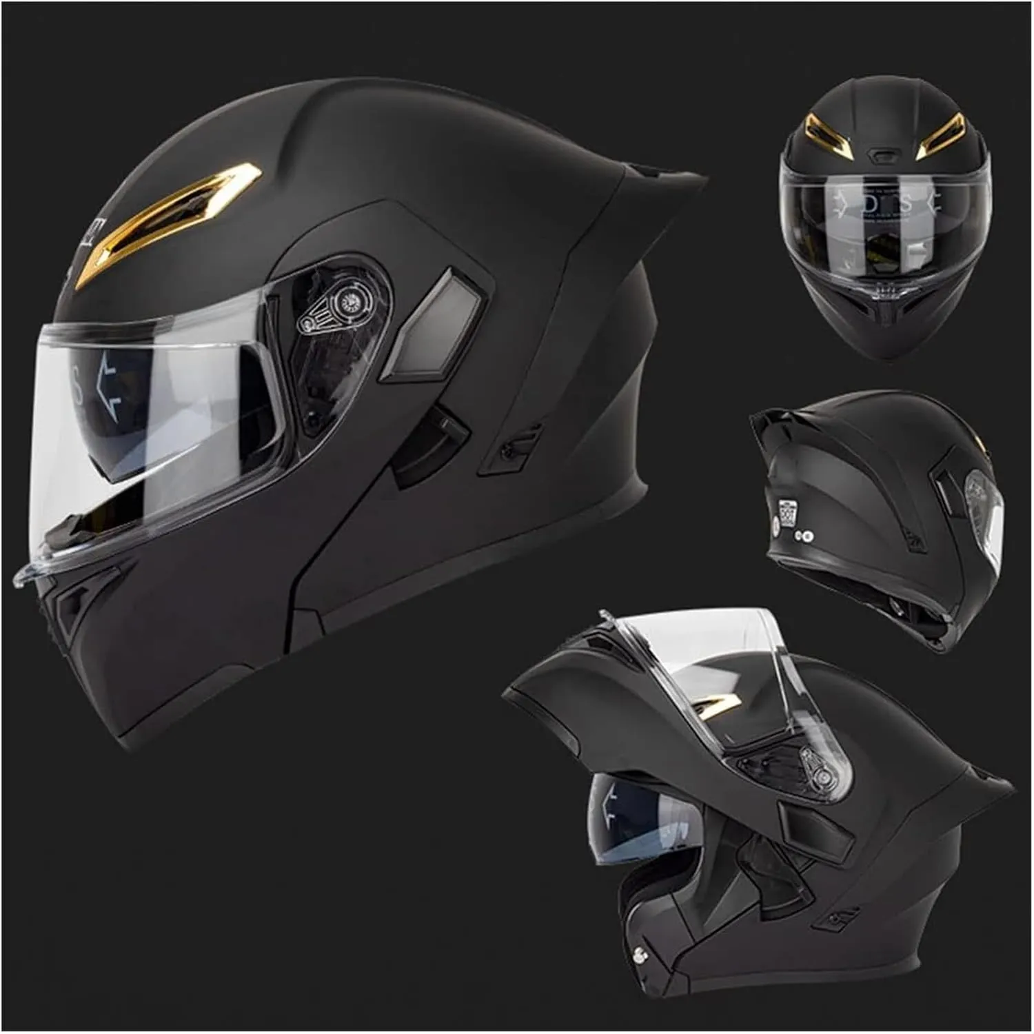 DOT Approved Cool Bluetooth Full Face Motorcycle Helmet, Multiple Vents Motorbike Integrated Helmet for Adults Men and Women, Built-in Dual Speaker with Microphone