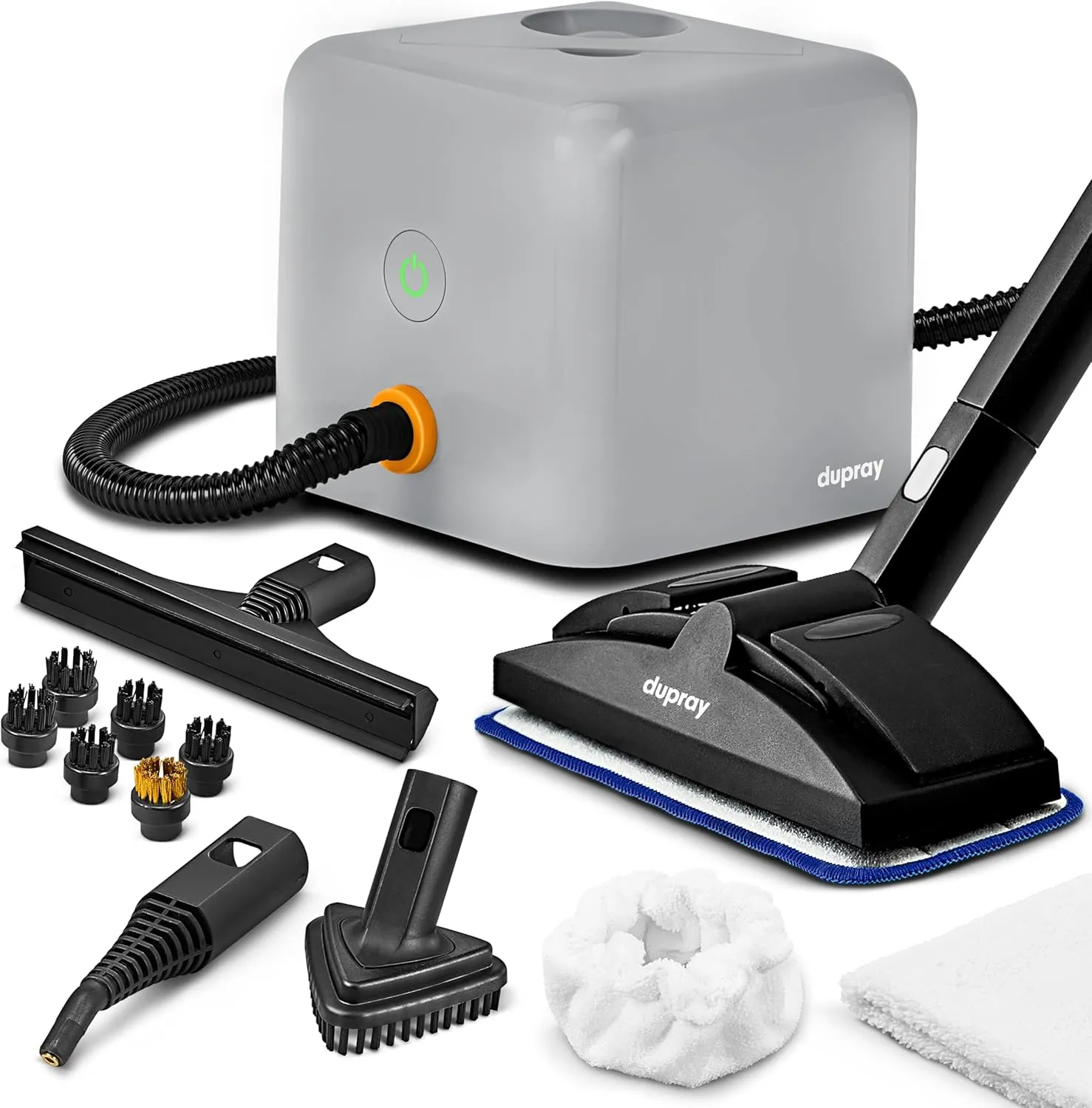 Dupray Neat Plus Steam Cleaner with 17-Piece Accessory Kit. A powerful multi-purpose steamer designed for deep cleaning floors, upholstery, grout, and more, offering versatile performance