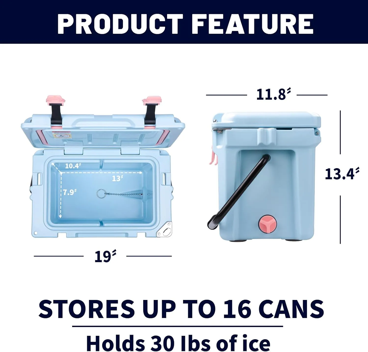 EchoSmile 12/18 Quart Rotomolded Cooler, Built to Stand up to The Rigors of The Journey