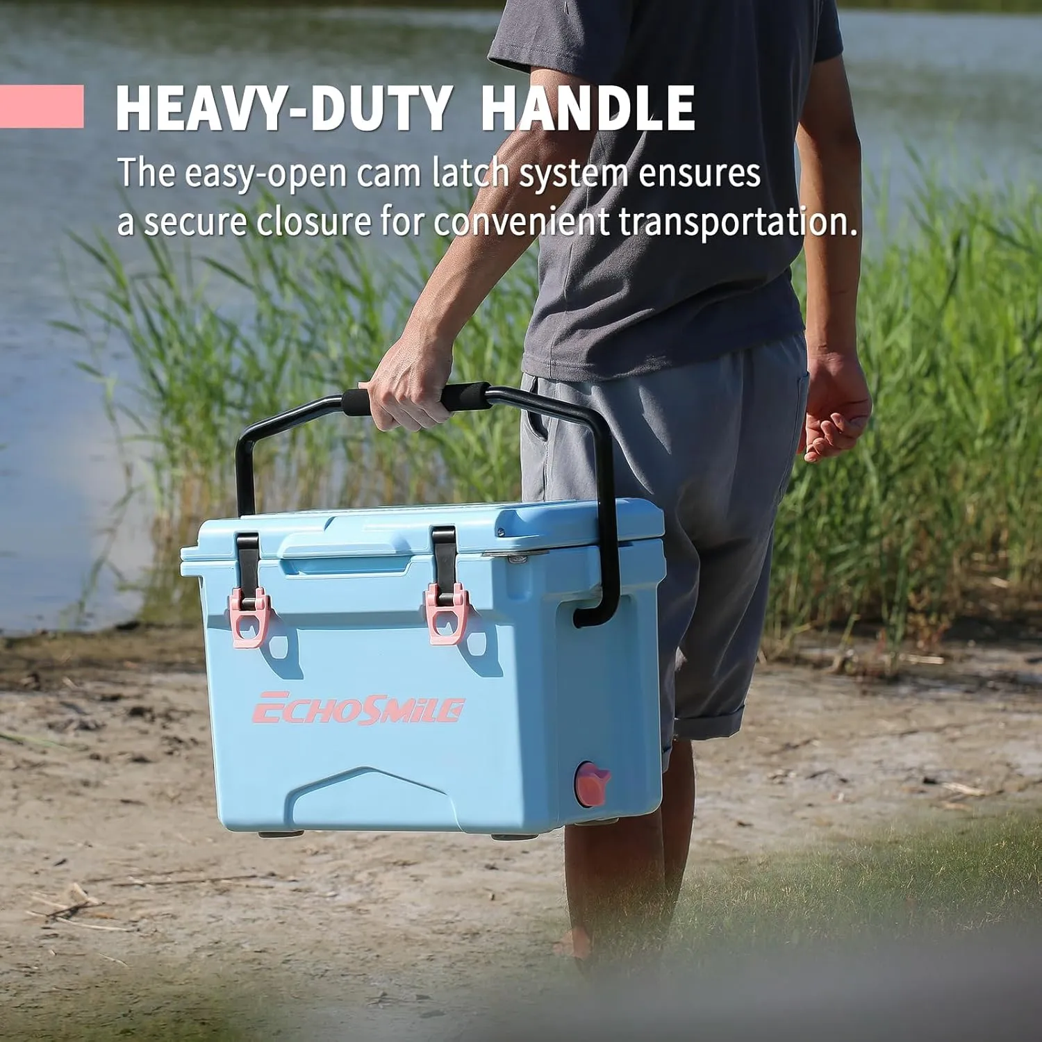 EchoSmile 12/18 Quart Rotomolded Cooler, Built to Stand up to The Rigors of The Journey