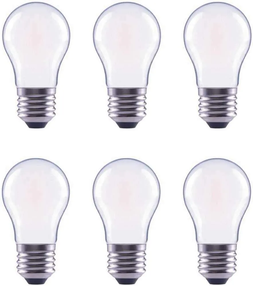EcoSmart 40-Watt Equivalent A15 Dimmable Frosted Glass Filament Vintage LED Light Bulb in Soft White (6-Pack)