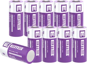 EEMB 10PACK CR123A Lithium Batteries 3V 1700mAh CR123 Battery with High Capacity for Flashlight Toys Alarm System Non-Rechargeable Battery