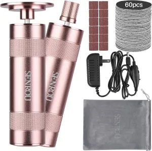 Electric Foot Callus Remover,2-in-1 Foot Filer/Nail Filer, Pedicure Kit Foot Scrubber Deadskin Callus Remover, Foot Care Kit Pedicure Tools for Dead Skin Callus Hardskin Dry Cracks-Champagne Gold
