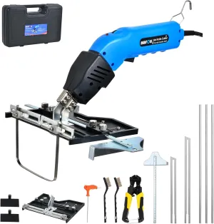 Electric Hot Knife Kit for Grooving/Sculpting/Cutting (5 Blades) Air Cooled 200W 110-120V Pro Slotter Foam Cutting Tool Styrofoam Cutter for XPS, EPP, EPS, EVA, EPE, KT Board, Sponge
